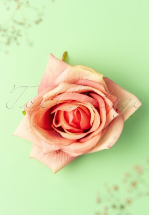Scented Love Flower haarclip in koraal