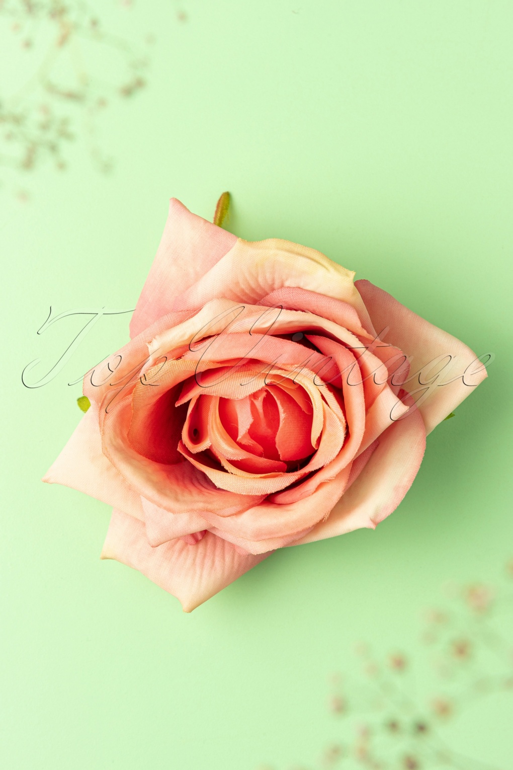 Scented Love Flower haarclip in koraal