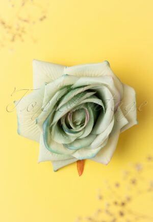 Scented Love Flower haarclip in faded blauw