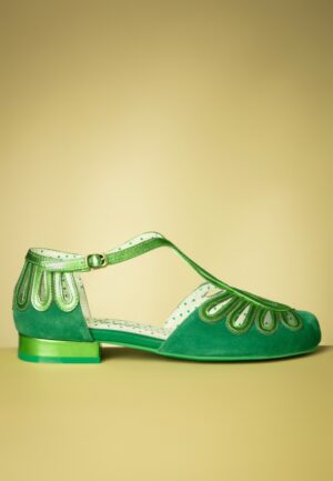 Penny suède dainty ballerina's in groen