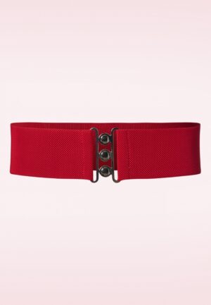 Lauren Vintage stretchriem in rood