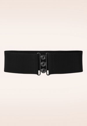 Lauren Vintage stretchriem in zwart