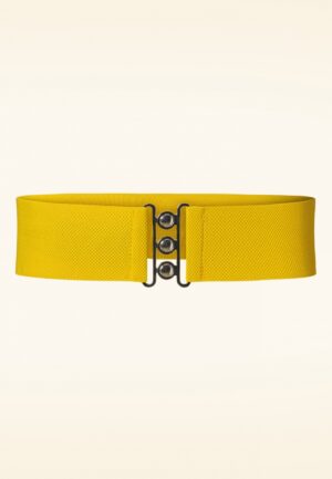 Lauren Vintage stretchriem in geel