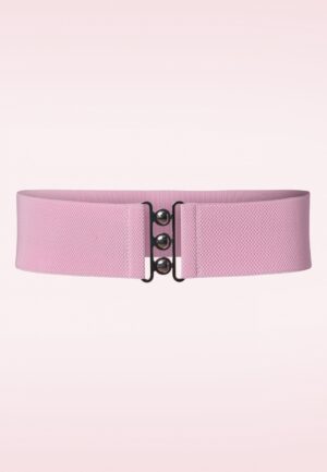 Lauren Vintage stretchriem in lichtroze