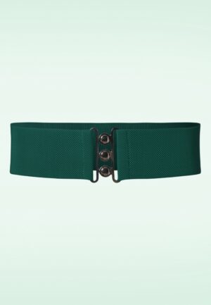 Lauren vintage stretchriem in groen
