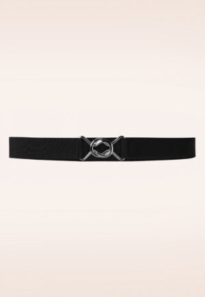 Macha stretch riem in zwart