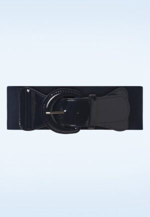 Corinne elastische riem in marineblauw