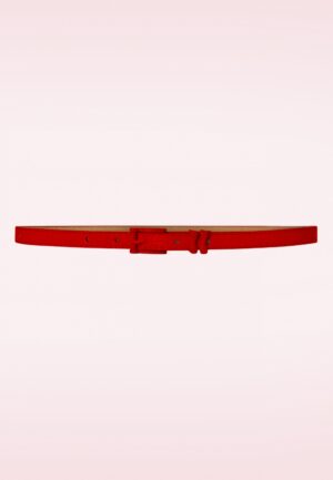 Cecile riem in krokodillenrood