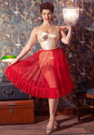 Sandra Frilly petticoat in rood