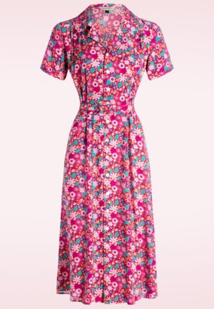 Tea Party jurk in rood en multi