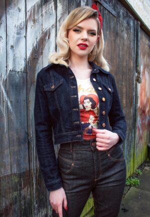 Sadie jacket in donkerdenim