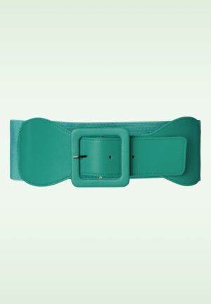 Ladies Day Out riem met vierkante gesp in turquoise