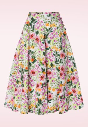Daphne Floral swing rok in multi