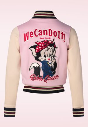 We Can Do It College Sweat jacket in lichtroze