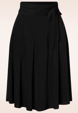 Topvintage exclusive ~ Aliyah swing rok in zwart