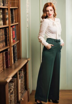 Hidden Away broek in groenblauw