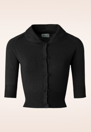 April vest met strik in zwart