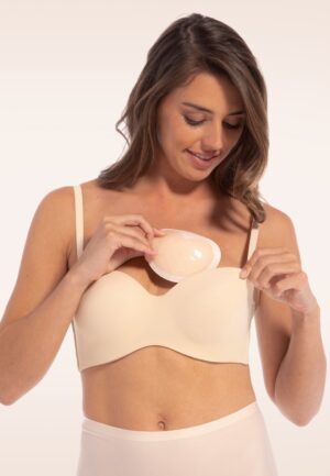 Kleverige push-up bh-cups in vanille