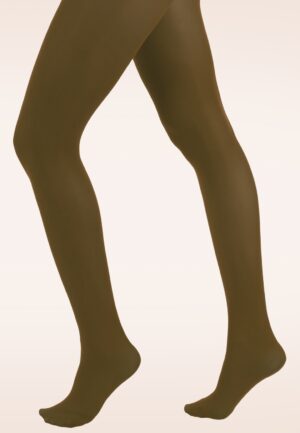 Opaque panty in donker olijfgroen