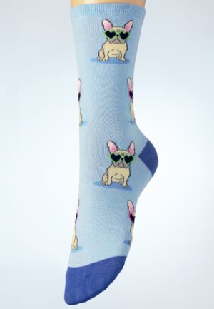 Frenchie Fashion Sokken in lichtblauw