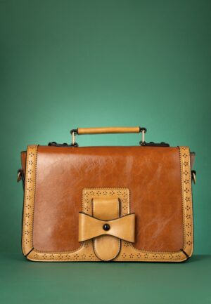 Scandal Office handtas in camel en cognac