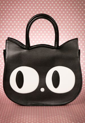 Lizzy de Big Eyed Cat tas in zwart