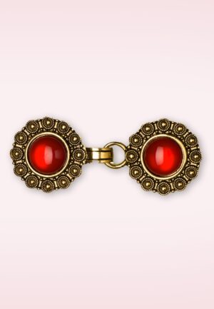 Vestclips in goud en rood