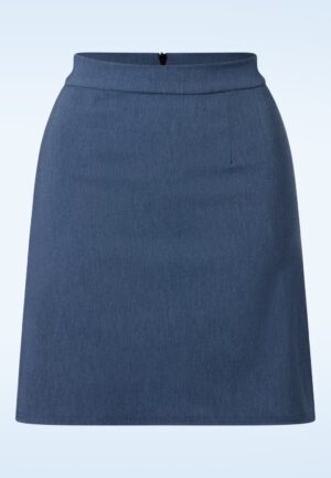 Topvintage exclusive ~ Lina Bengaline A-Line rok in denim blauw