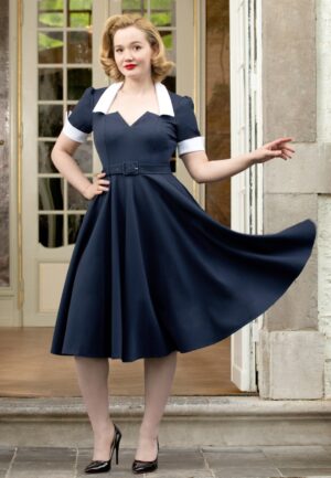 Lorelei Lynn swing jurk in navyblauw