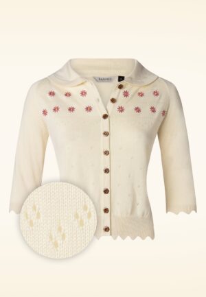 Rose vest in gebroken wit