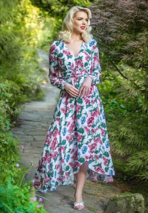 Annique Wildflower maxi jurk in wit