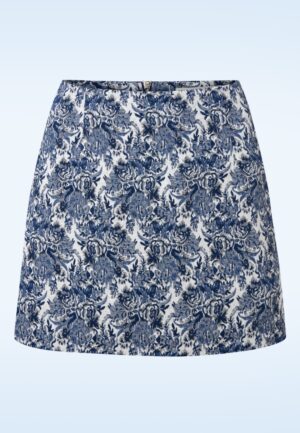Aubin Wedgwood Jacquard a-lijn mini rok in blauw