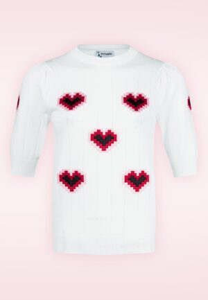 Game Heart Top in White