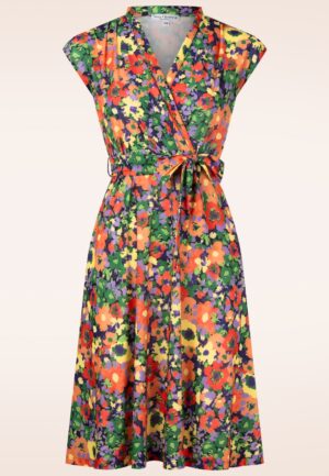 Cross Over Tuscany Flowers jurk in multi