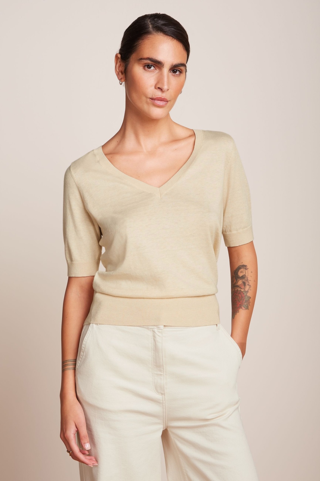 Agnes Cocoon top in crème