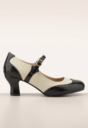 Mary Jane Nostalgia pumps in zwart en crème