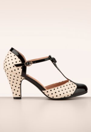 Kelly Lee t-strap pumps in zwart en blush
