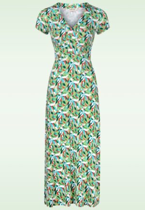 Riva maxi jurk in Groen