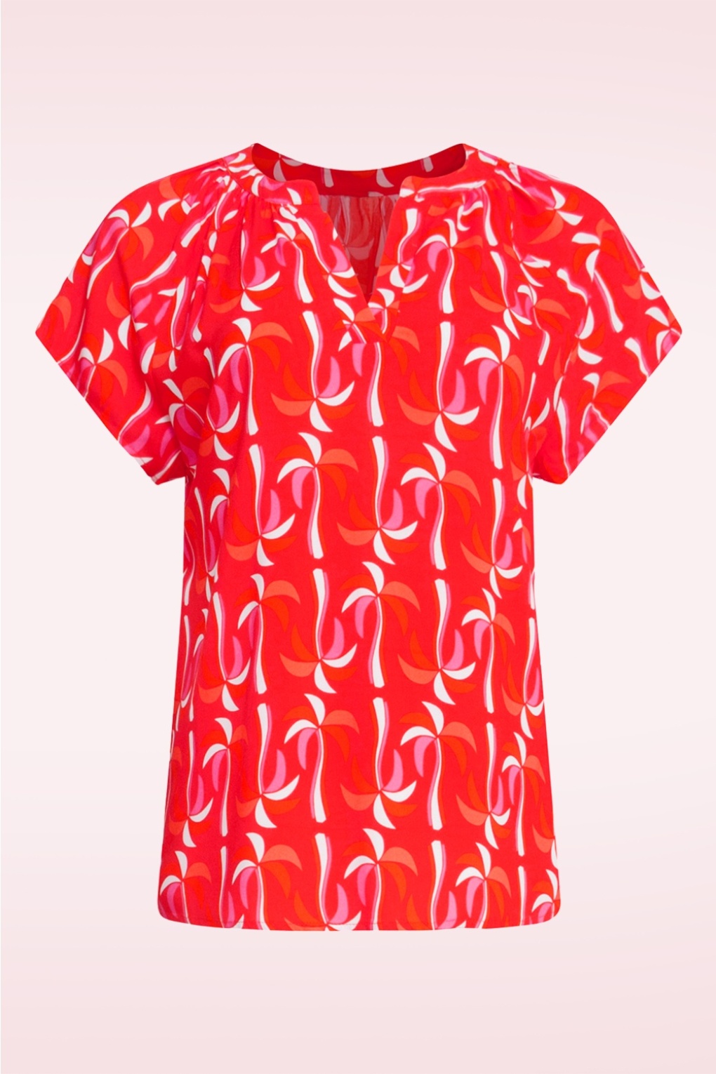 Maddy top in rood en multi