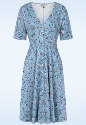 Emilia Toile swing jurk in lichtblauw