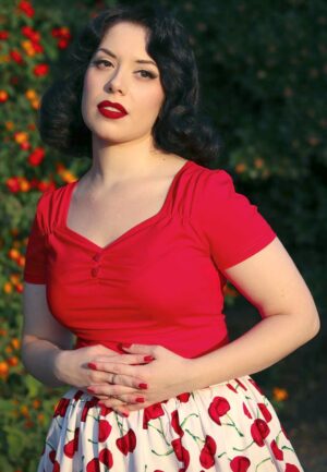 Carly top in rood