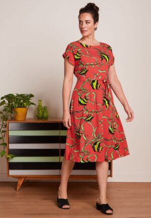 Betty Loose Fit Orne jurk in tweed oranje