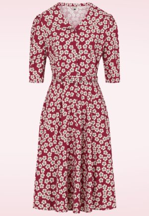 Elodie bloesem jurk in rood