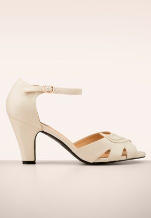 Mable Peeptoe pumps in crème