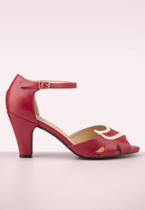 Mable Peeptoe pumps in rood