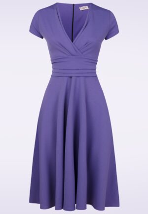 Topvintage exclusive ~ Esmeralda swing jurk in paars