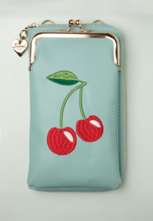 Cherry Pie Cross Body telefoontasje in mint