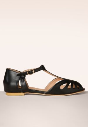 Secret Love flats in zwart