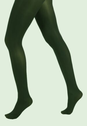 Ondoorzichtige panty in bosgroen