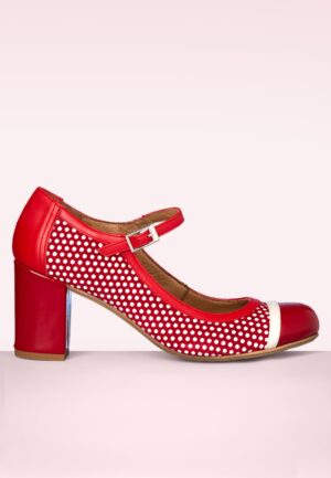 Charol lederen Mary Jane pumps in rood